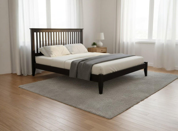 Coxford Bed in Black Ash Finish (Low End)