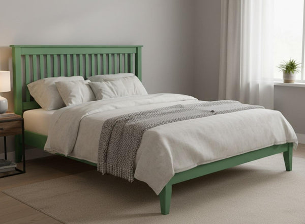 Coxford Bed in Emerald Green Finish (Low End)