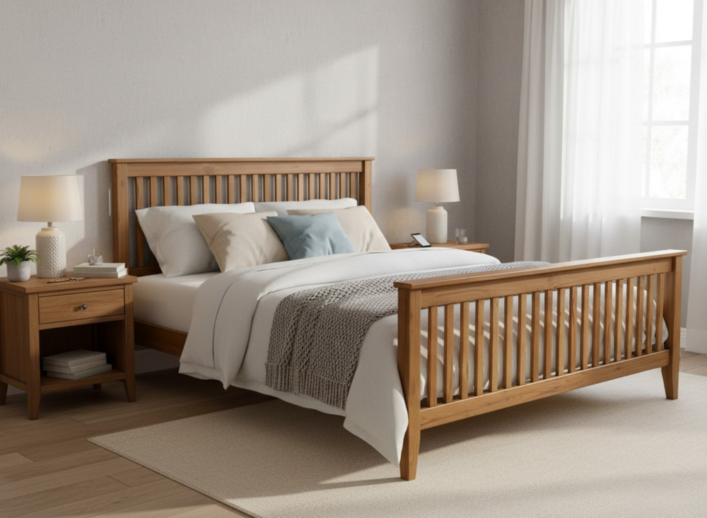 Coxford Bed in Oak (High End)