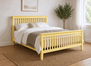 Coxford Painted Yellow Oak Bed in High End Style