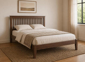 Coxford Stained Chocolate Oak Bed in Low End Style