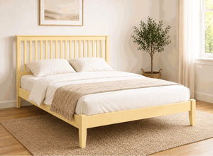 Coxford Painted Yellow Oak Bed in Low End Style