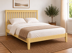 Coxford Painted Yellow Solid Oak Bed in Low End Style