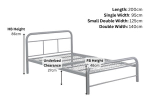 Cransfield Metal Bed Frame Dimensions