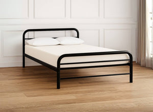 Black Metal Bed Frame Sized in Double 