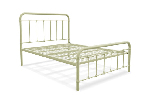 Massingham Metal Bed Frame Finished in Painted Cream