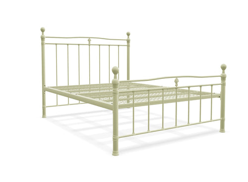 Tunstall Metal Bed Frame Finished in Painted Cream