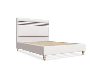 Alby Fabric Bed Frame Finished in Moda Cream Fabric
