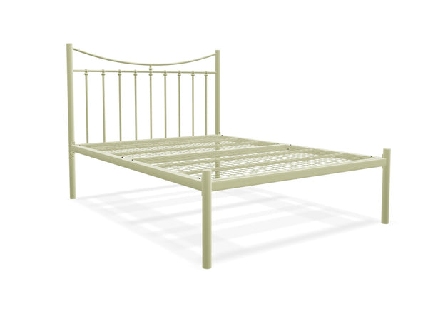 Bronx Low End Metal Bed Frame Finished in Painted Cream