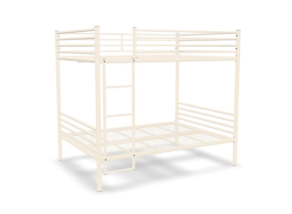 Metal Quad Bunk Bed Finished in Painted Cream