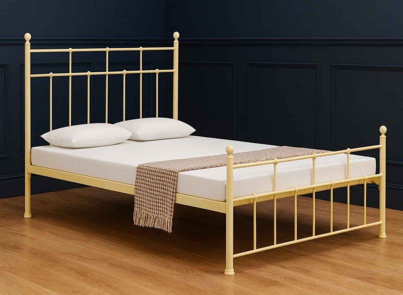 Double Levington Metal bed in Cream
