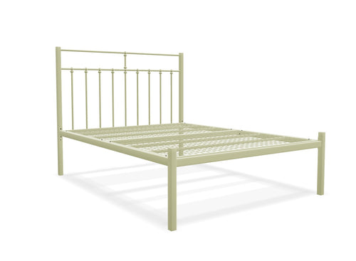 Lenox Low End Metal Bed Frame Finished in Painted Cream