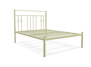 Gemma Low End Metal Bed Frame Finished in Painted Cream