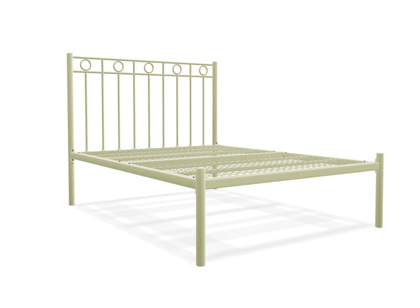 Ivy Low End Metal Bed Frame Finished in Painted Cream