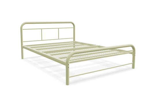 Cromer Metal Bed Frame Finished in Painted Cream