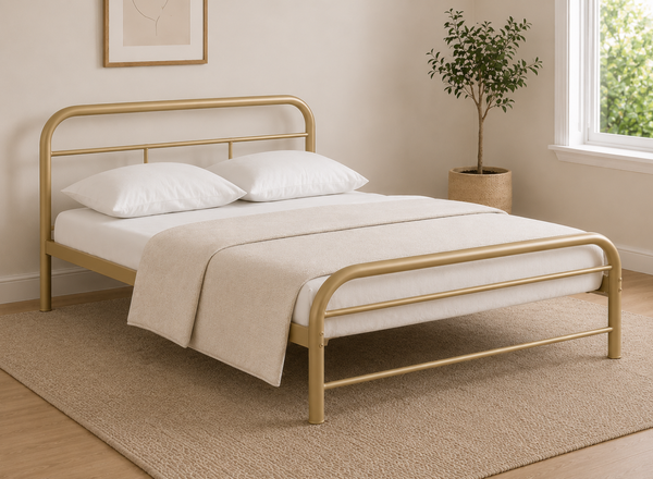 Double Metal Crofton bed in Gold