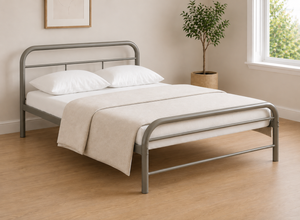 Double Metal Crofton bed in Silver