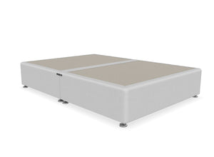 Custom Divan Bed Shown in Moda Flat Weave Clay Light Grey Fabric