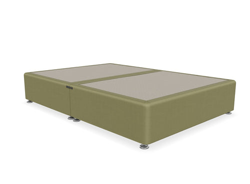Custom Divan Bed Shown in Moda Flat Weave Juniper Green Fabric