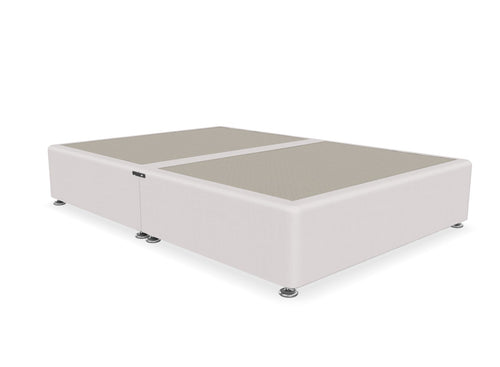 Custom Divan Bed Shown in Moda Flat Weave Putty Cream Fabric