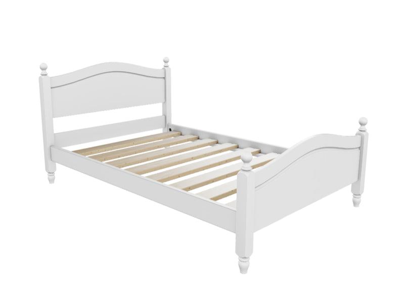 Denver Wooden Bed (High) in White