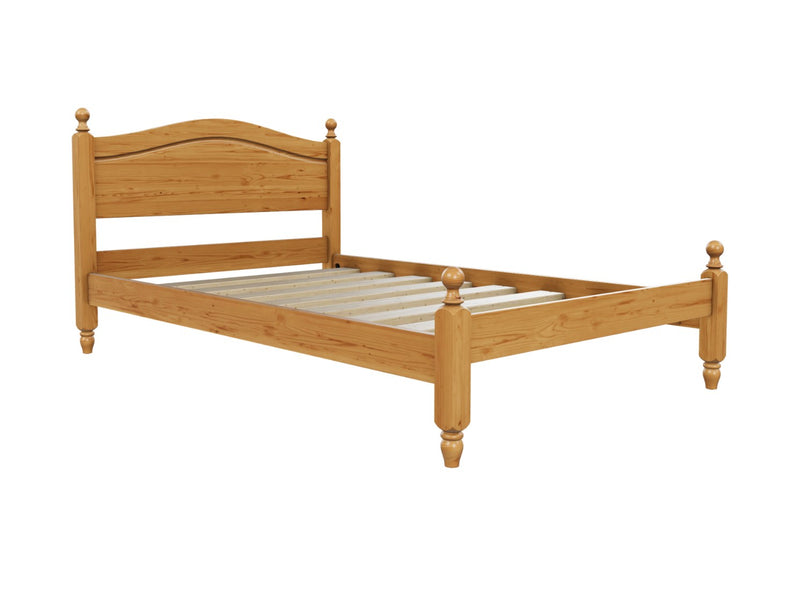 Denver Low End Wooden Bed Finished in Stained Antique