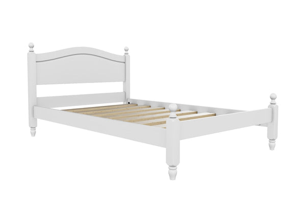 Denver Low End Wooden Bed Finished in Painted White