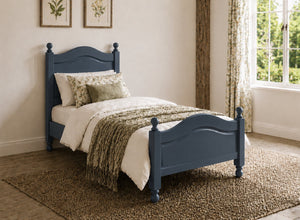 Denver Blue Wooden Bed Frame in High End, Single Size