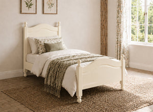 Denver Cream Wooden Bed Frame in High End, Single Size