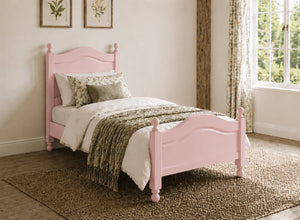 Denver Pink Wooden Bed Frame in High End, Single Size