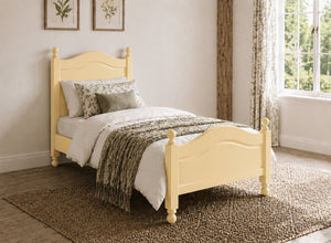 Denver Yellow Wooden Bed Frame in High End, Single Size