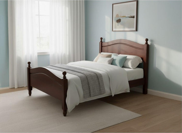 Denver Wooden Bed High End in Mahogany Finish