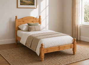 Denver Wooden Bed in Antique Stain, Single Size (Low End)