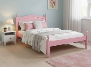 Denver Bed in Nancy's Blushes Pink Finish (Low End)