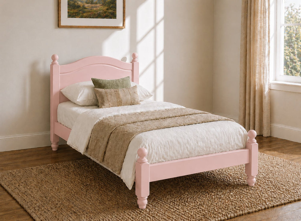 Denver White Wooden Bed Frame in High End - All White