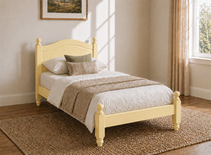 Denver Yellow Wooden Bed Frame in Low End, Single Size
