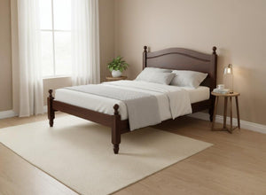 Denver Wooden Bed Low End in Chocolate Finish