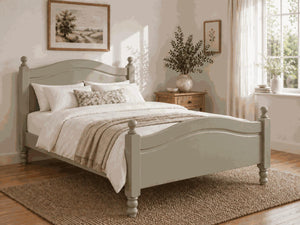 Denver Green Wooden Bed Frame in High End - Mizzle Green