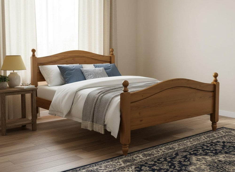Denver Wooden Bed High End in Oak Finish