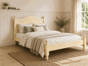 Denver Yellow Wooden Bed Frame in Low End - Dayroom Yellow