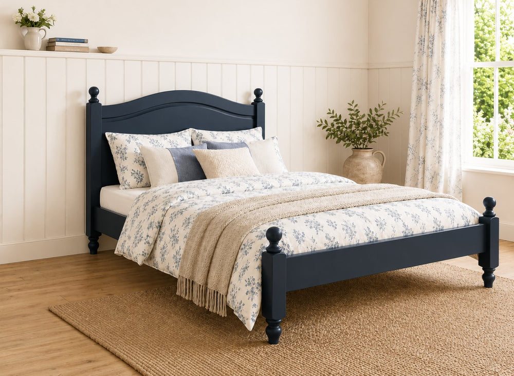 Denver White Wooden Bed Frame in High End - All White