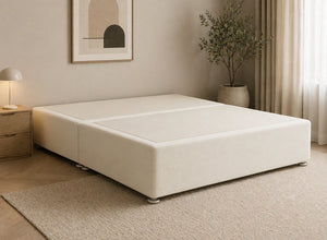 Divan Base in Oyster Velvet