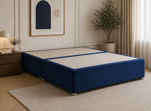 Divan Base in Royal Blue Velvet