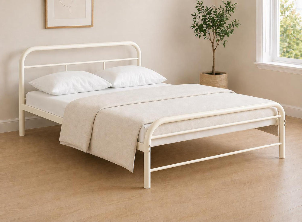 Double Metal Crofton bed in Cream