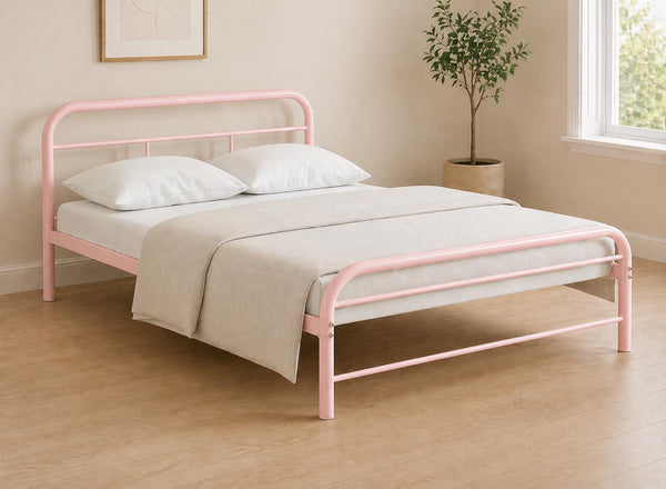 Double Metal Crofton bed in Pink