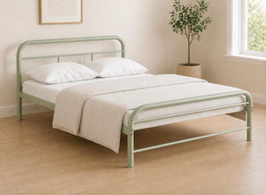 Double Metal Crofton bed in Sage Green