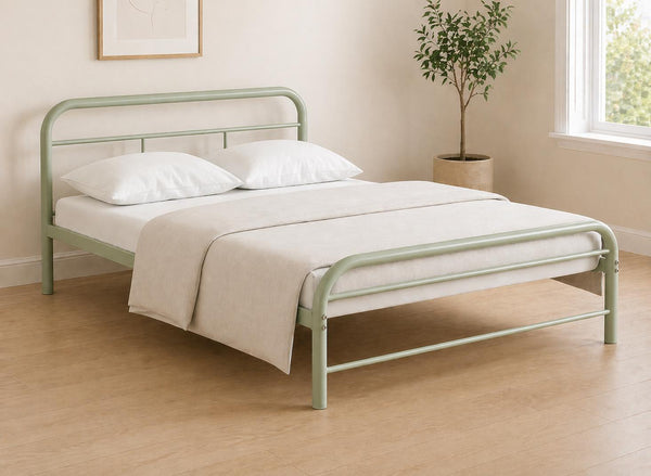 Double Metal Crofton bed in Sage Green