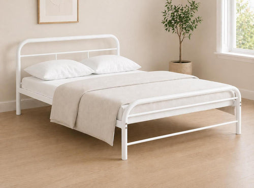 Double Metal Crofton bed in White