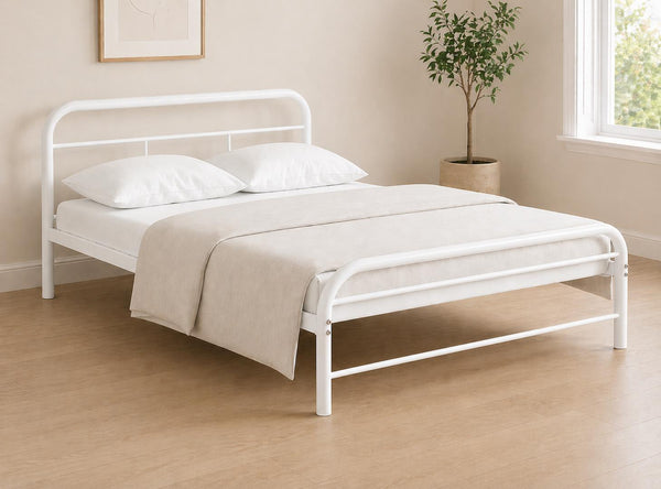 Double Metal Crofton bed in White
