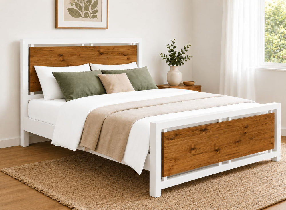Double Stalham White with Oak Panels